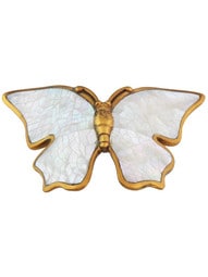 Butterfly Pull with Mother-of-Pearl Inlay - 2 1/4 inch x 2 15/16 inch.